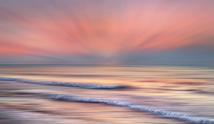 Surf at Sunrise Dreamscape Photograph by Debra and Dave Vanderlaan