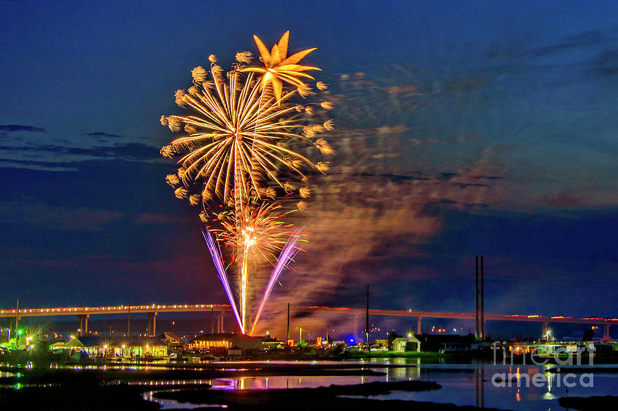 Surf City Fireworks 2019-4 Photograph by DJA Images