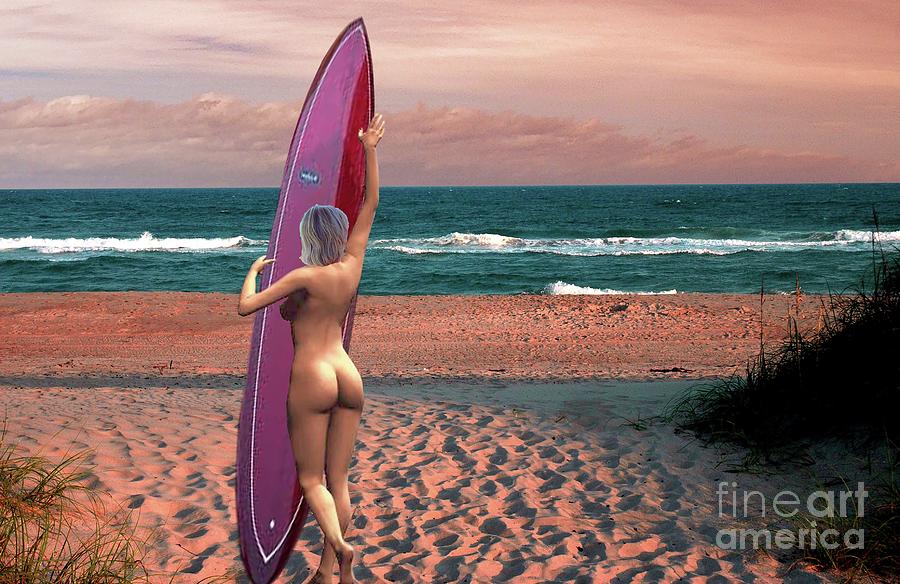 Nude Photograph - Still Surfing Nakey  by Broken Soldier