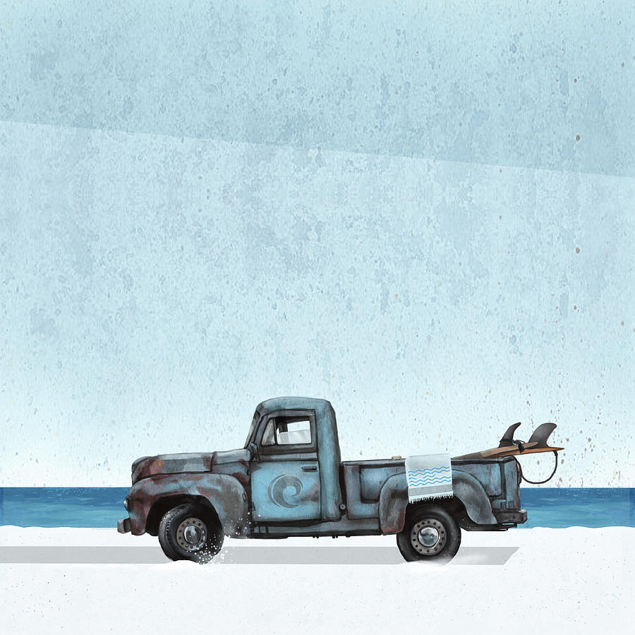 Truck Mixed Media - Surf Vehicle I by Lucca Sheppard