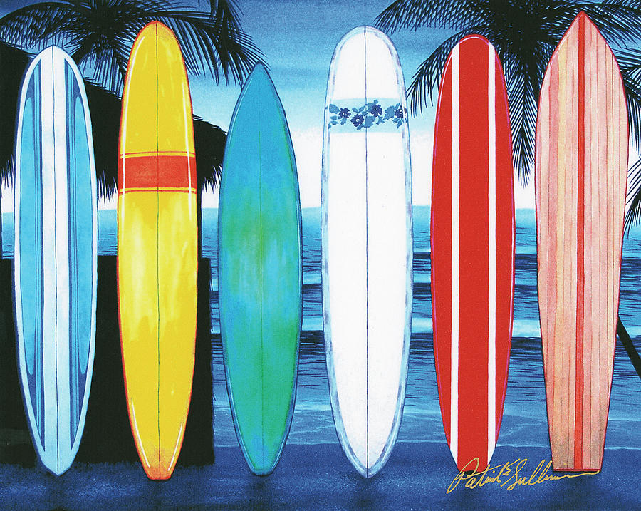 Surfboards Painting by Patrick Sullivan