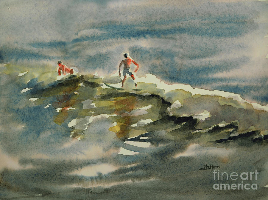 Surfer boys 2 Painting by Julianne Felton