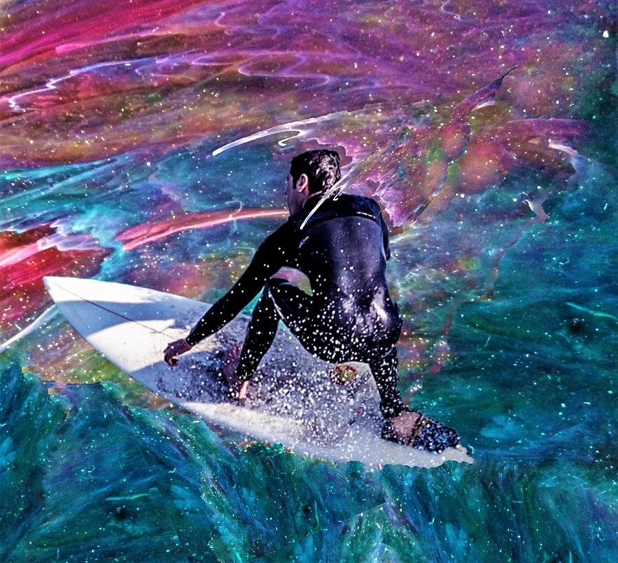 Surfer Mixed Media by Mary Poliquin - Policain Creations