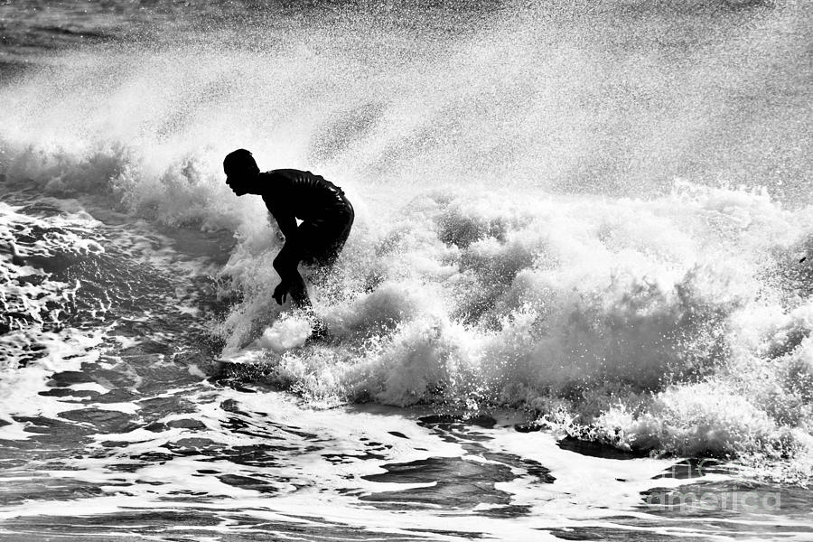 Surfer on the Crest Photograph by Debra Banks