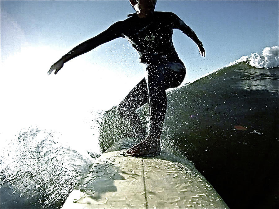 Surfer Riding On Crystal Splashed Wave Photograph by Tsuyoshi Uda