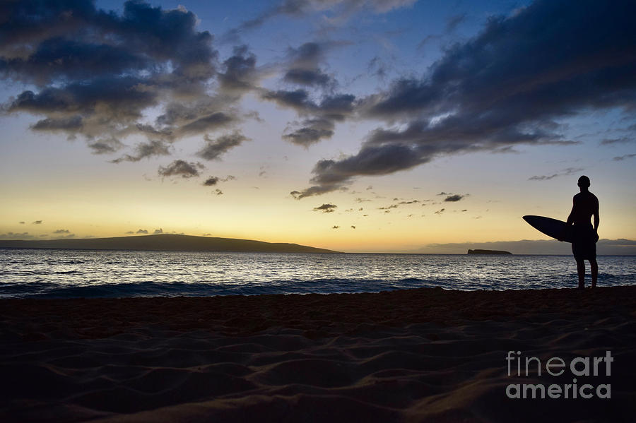 Surfer Sunset Photograph by Debra Banks