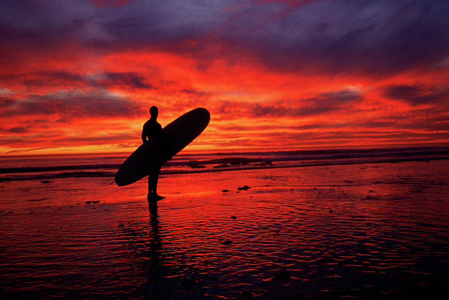 Surfer Sunset by Great Art Productions