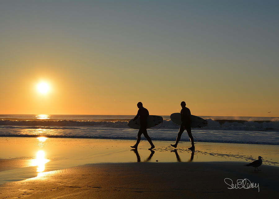 Surfer Sunset Photograph By Susan Ordway 