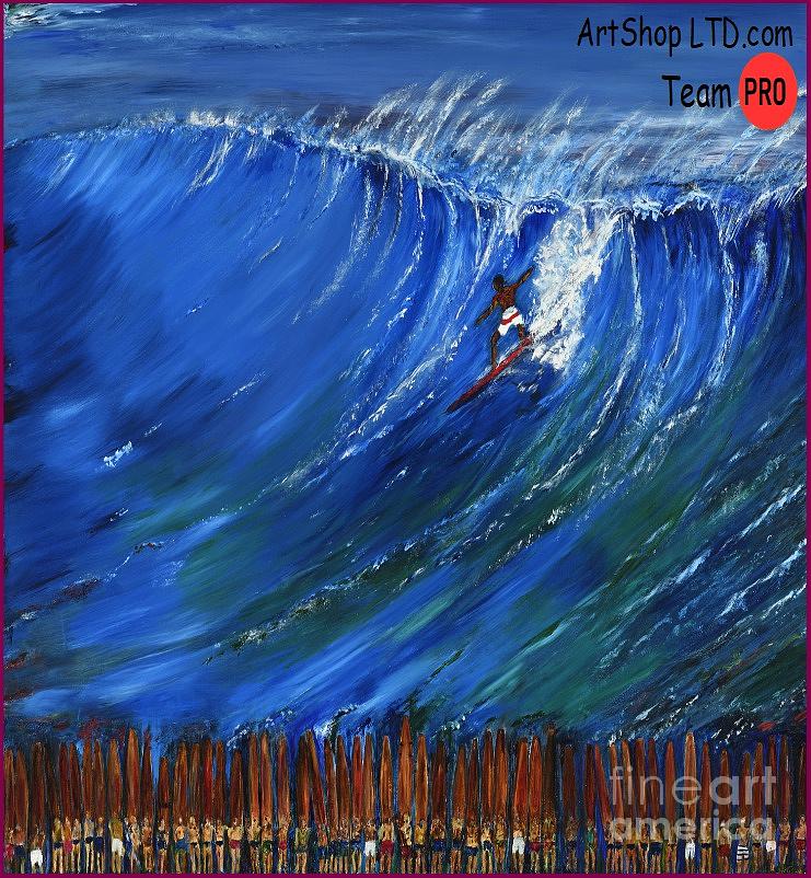 Surfer Team Pro Painting by Modern Impressionism