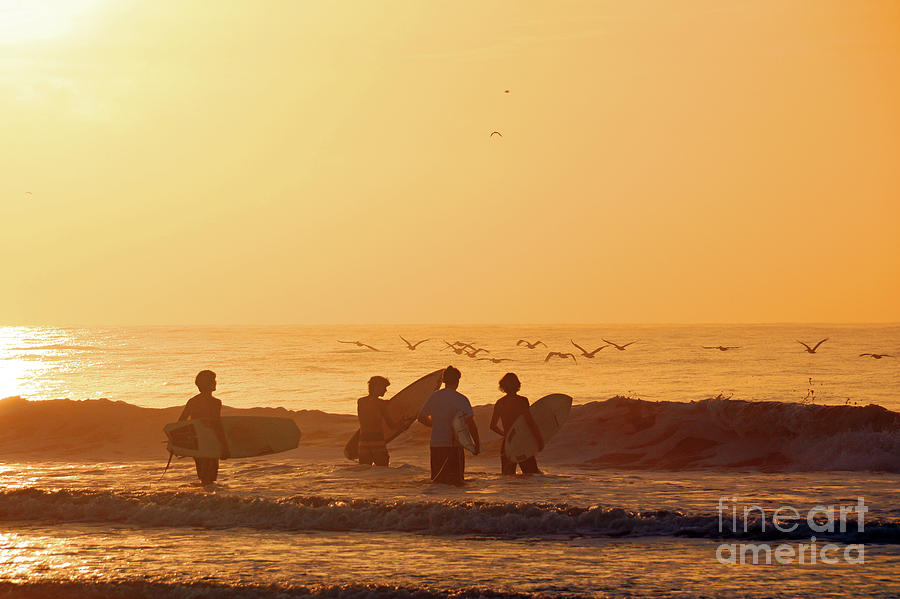 Surfers at Sunrise 9253 Photograph by Jack Schultz