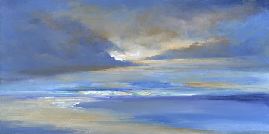 Surfers Beach Sky Painting by Sheila Finch - Pixels