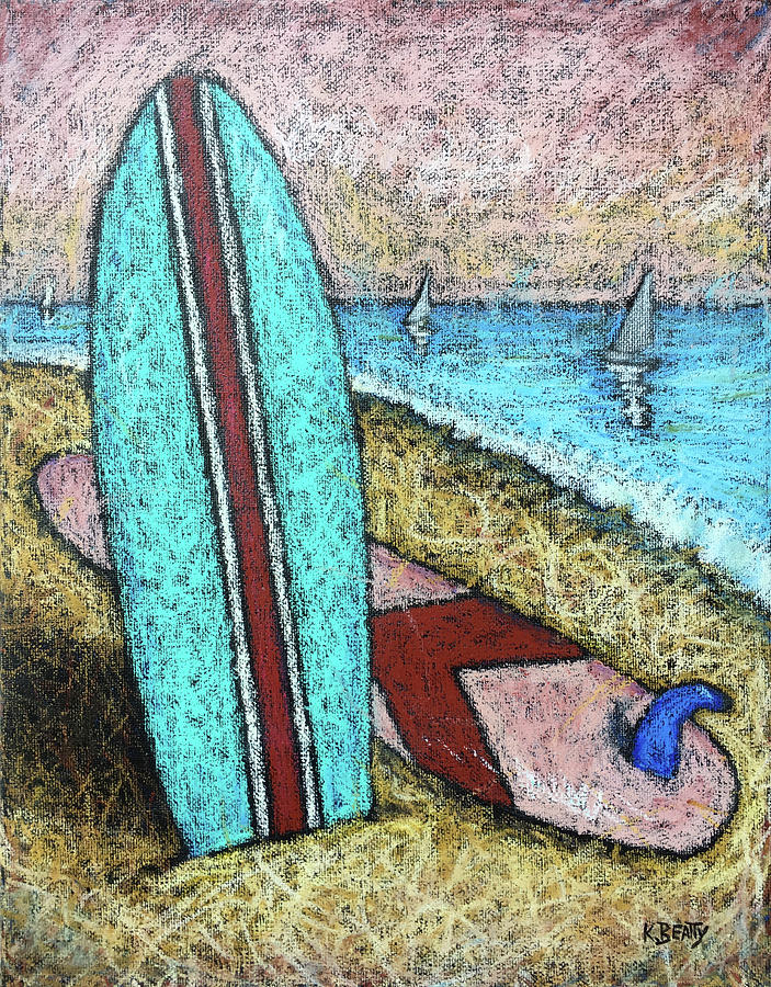 Surfing and Sailing Painting by Karla Beatty