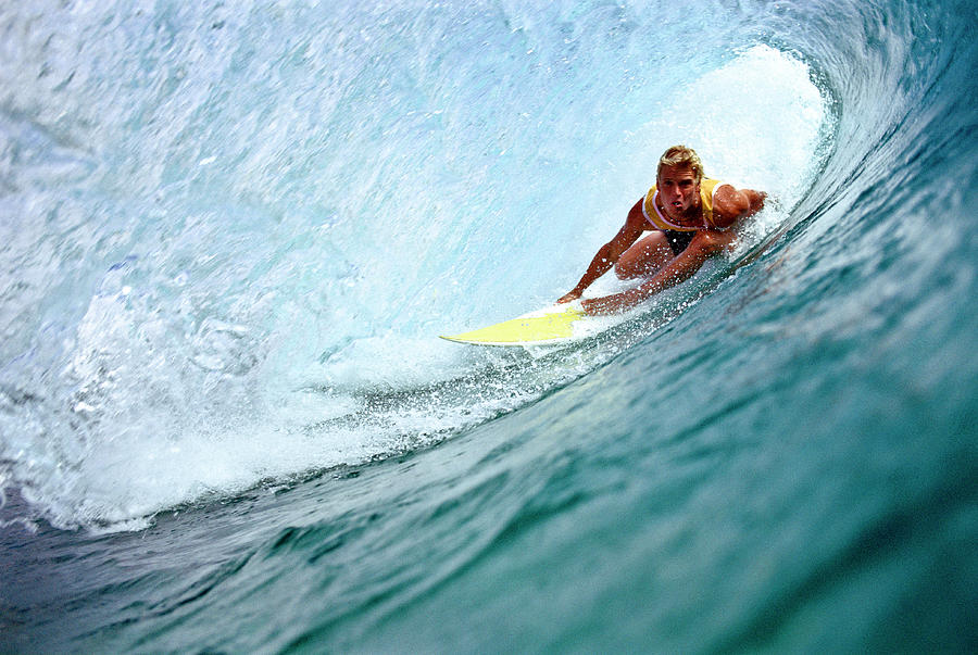 Surfing At Tuason Point Photograph by John Seaton Callahan