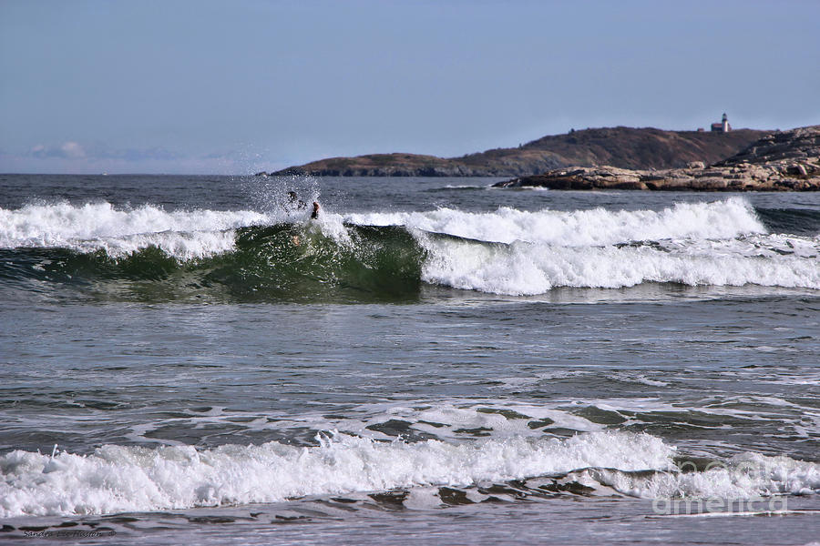 Surfing Fun At Popham Beach In Fall Photograph by Sandra Huston