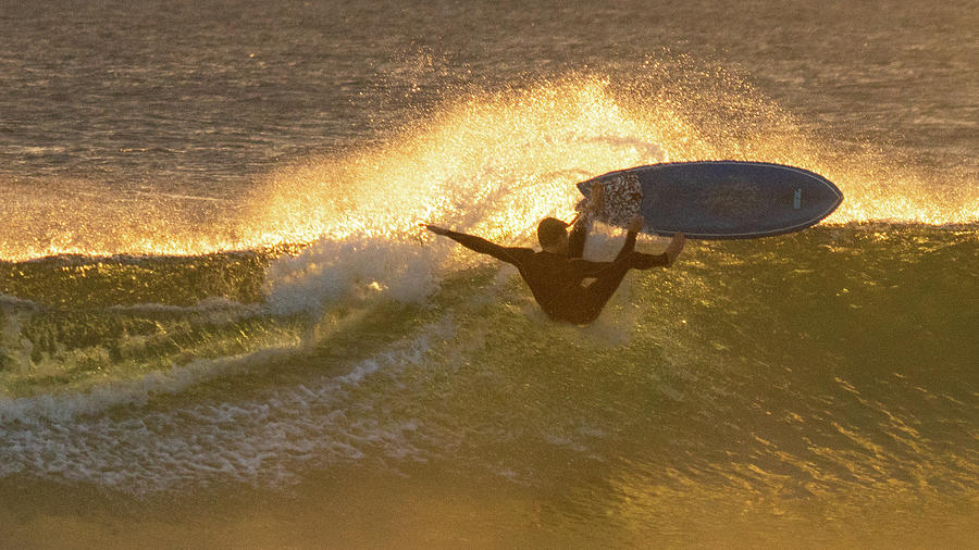 Surfing Gold Delray Beach Florida Photograph by Lawrence S Richardson Jr