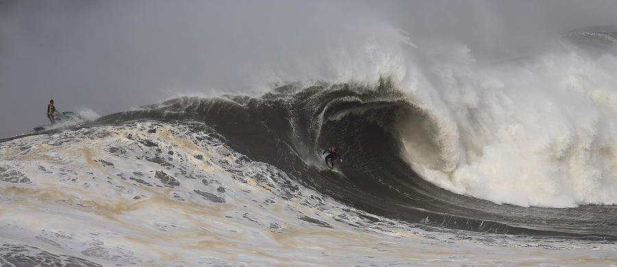 Surfing In Big Waves Photograph by Paulo Nogueira