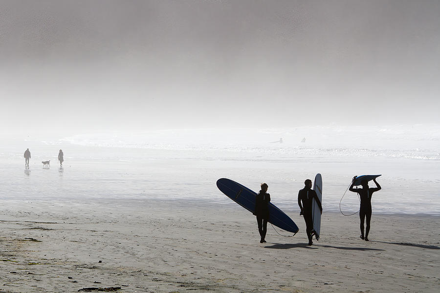 Surfing Time In A Foggy Day Photograph by Ugur Erkmen