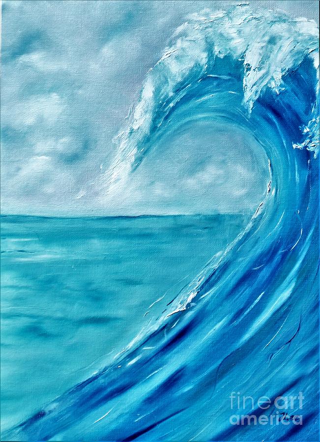 Surfs Up 1 Painting by Tracey Lee Cassin