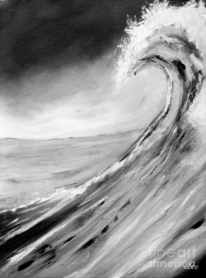 Surfs Up 2 Painting by Tracey Lee Cassin