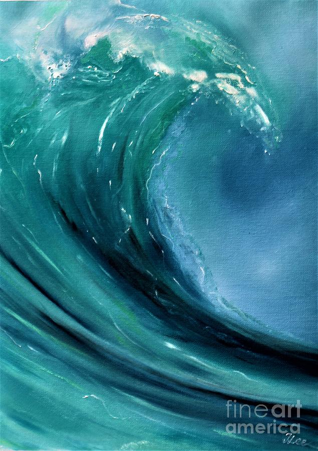 Surfs Up 3 Painting by Tracey Lee Cassin