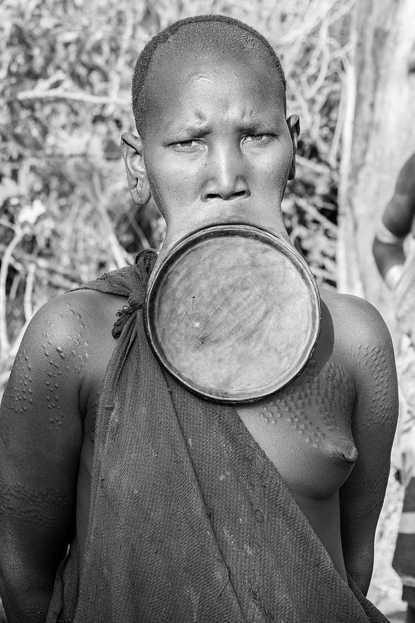 Suri Woman with disk  Photograph by Mache Del Campo