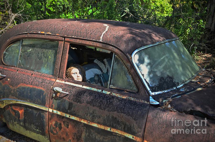Surprise In A Dodge Photograph by Ron Long