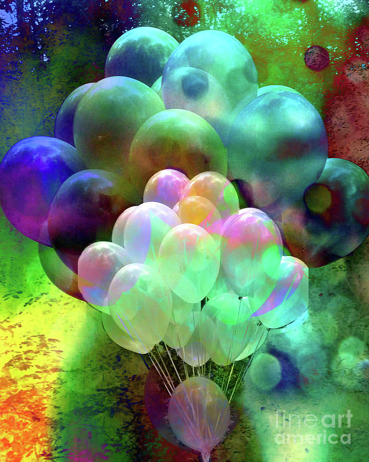 bon Flipper Molester Surreal Abstract Balloon Wall Art Home Decor Digital Art by Kathy Fornal -  Pixels