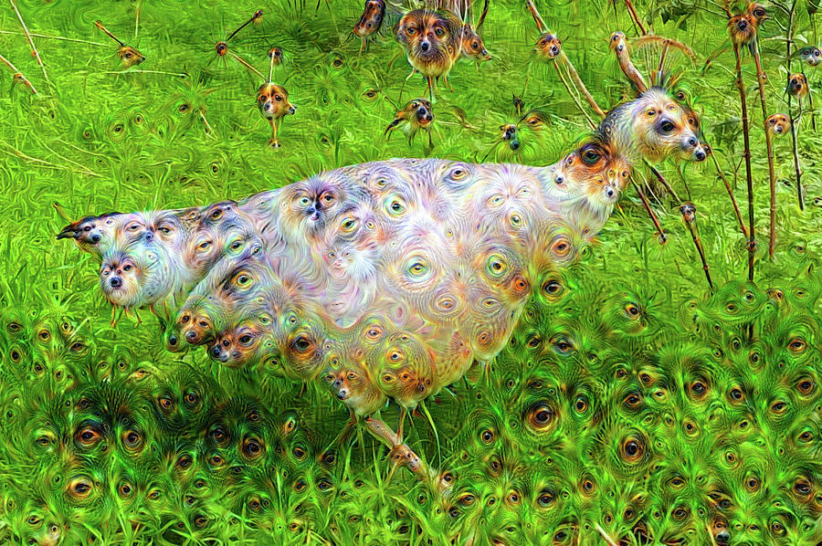 Surreal Bird Creature Deep Dream Image Photograph
