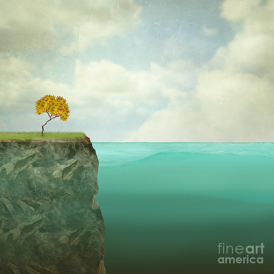 Deep Digital Art - Surreal Illustration Of A Small Tree by Valentina Photos Deep Digital Art - Surreal Illustration Of A Small Tree by Valentina Photos