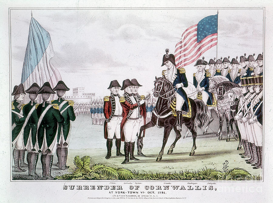 Surrender Of Cornwallis, Yorktown Drawing by Print Collector