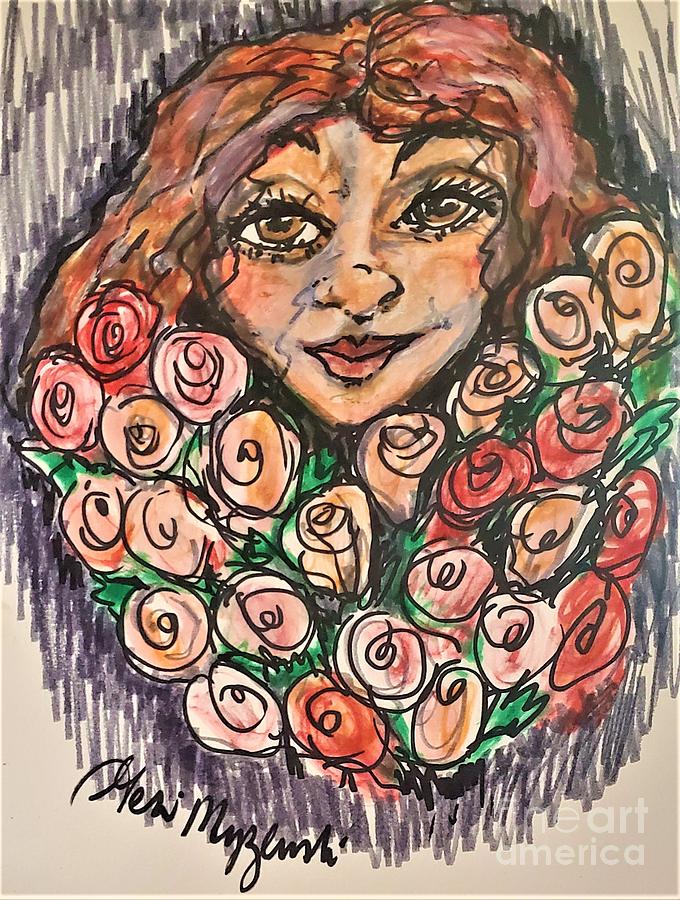 Surronded By Roses Mixed Media