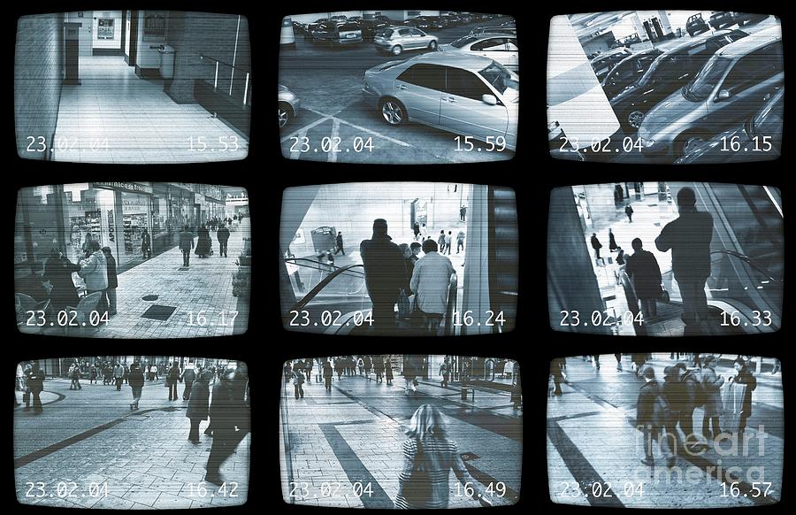 Surveillance Monitors Photograph by Pascal Broze/reporters/science Photo Library