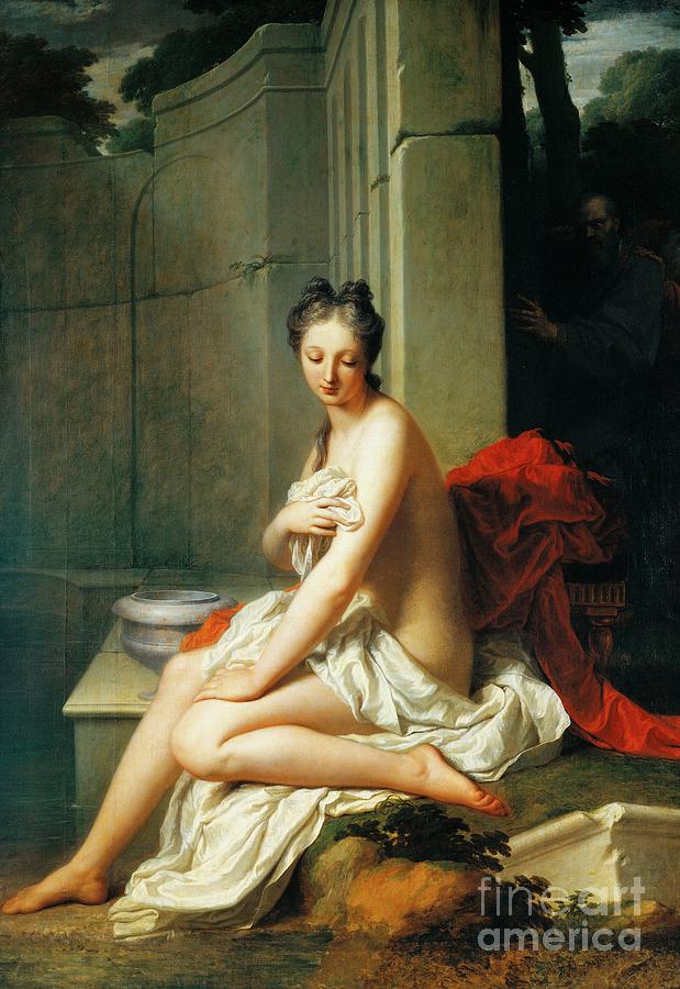 Susanna Having Bath By Jean Baptiste Santerre Painting by Jean-baptiste Santerre