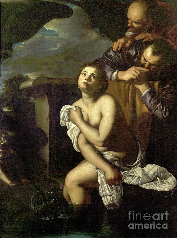 Nude Painting - Susannah And The Elders by Artemisia Gentileschi