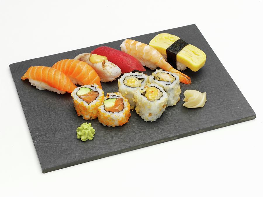 Sushi Platter With Nigiri And Maki Sushi Photograph by Ian Garlick
