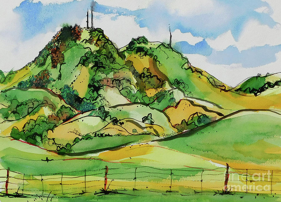 Sutter Buttes Painting by Terry Banderas