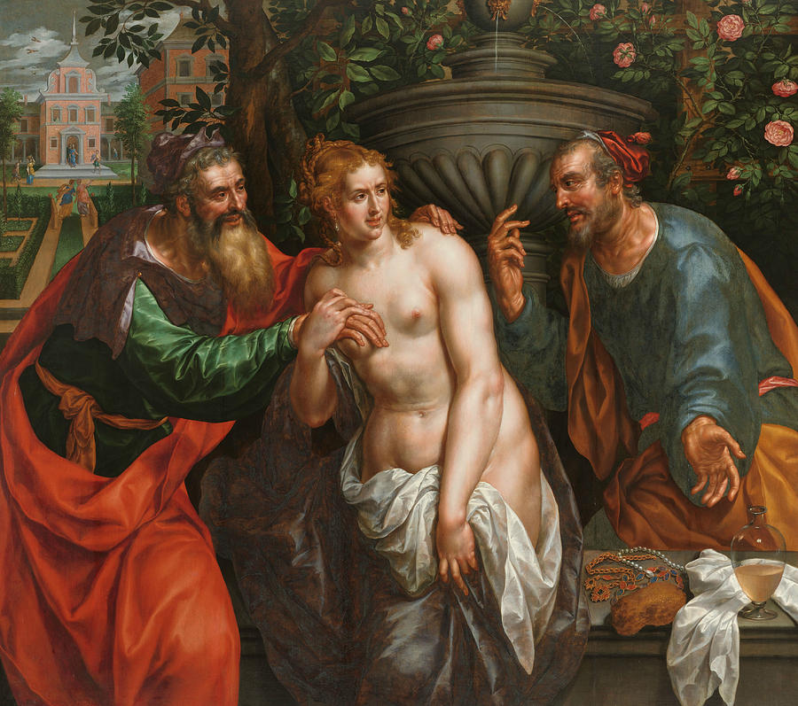 Suzanna and the Elders Painting by Hendrick de Clerck