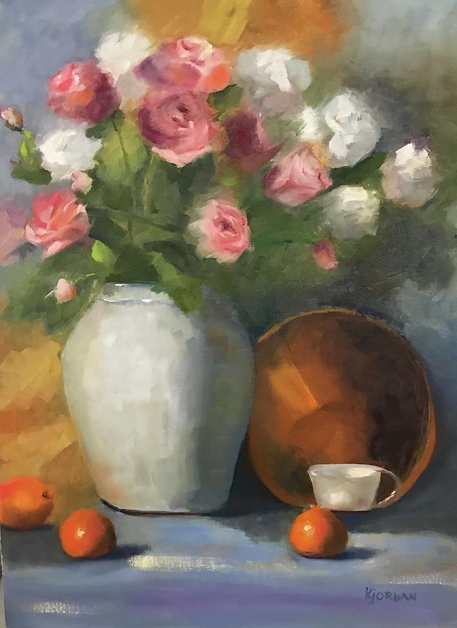 Roses Painting - Suzanne And Frank by Karen Jordan Roses Painting - Suzanne And Frank by Karen Jordan
