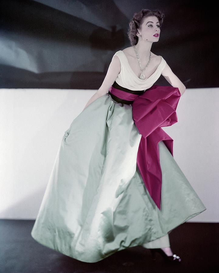 Suzy Parker Wearing A Jacques Fath Dress Photograph by Horst P Horst Suzy Parker Wearing A Jacques Fath Dress Photograph by Horst P Horst