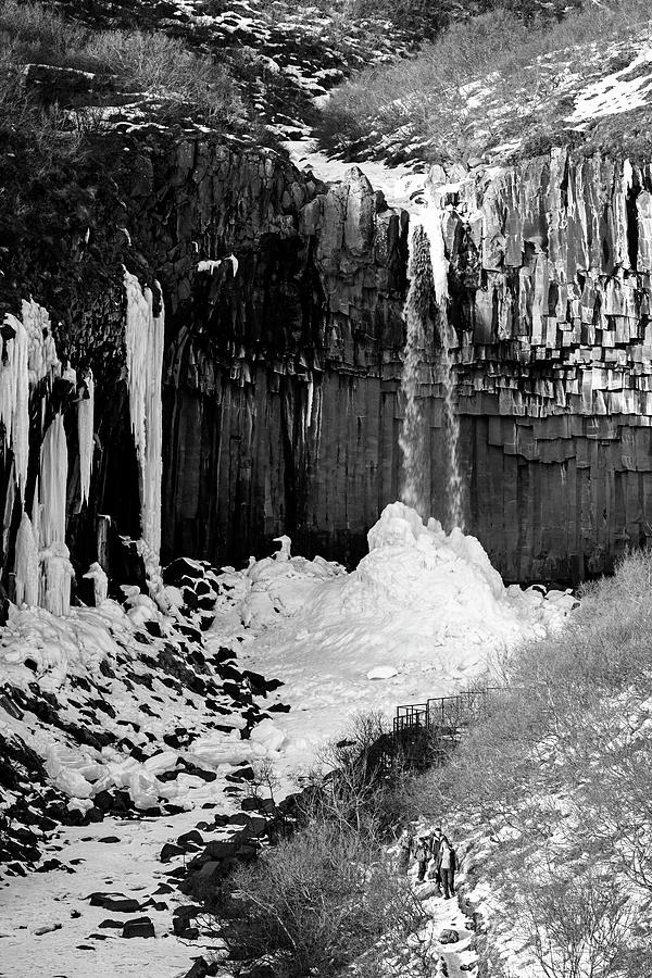 Svartifoss Waterfall Iceland BW by Joan Carroll Svartifoss Waterfall Iceland BW by Joan Carroll