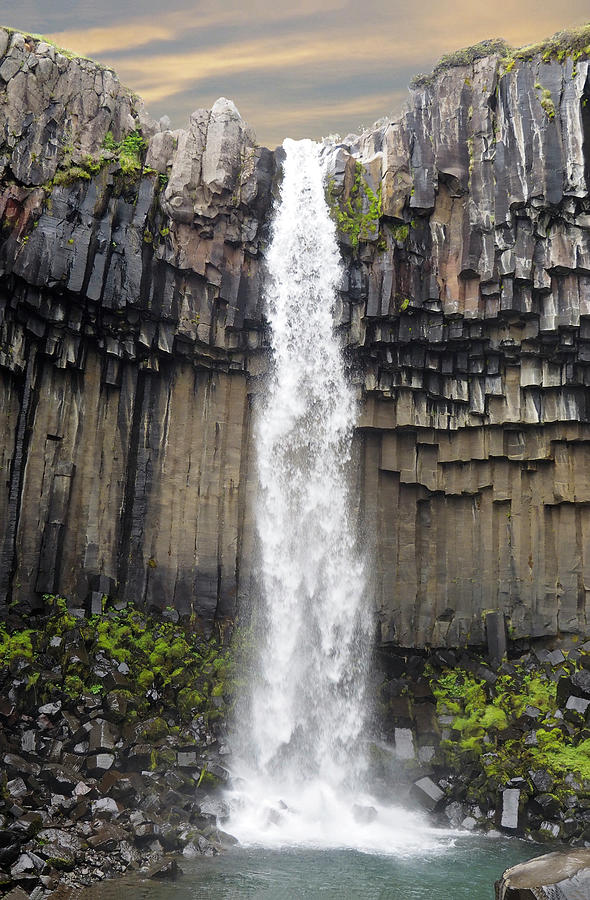 Svartifoss Waterfall - Iceland Photograph by Marla Craven