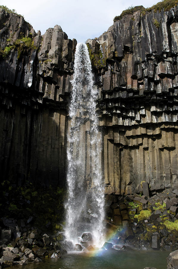 Svartifoss Waterfall In Skaftafell National Park, Iceland, Scandinavia ...