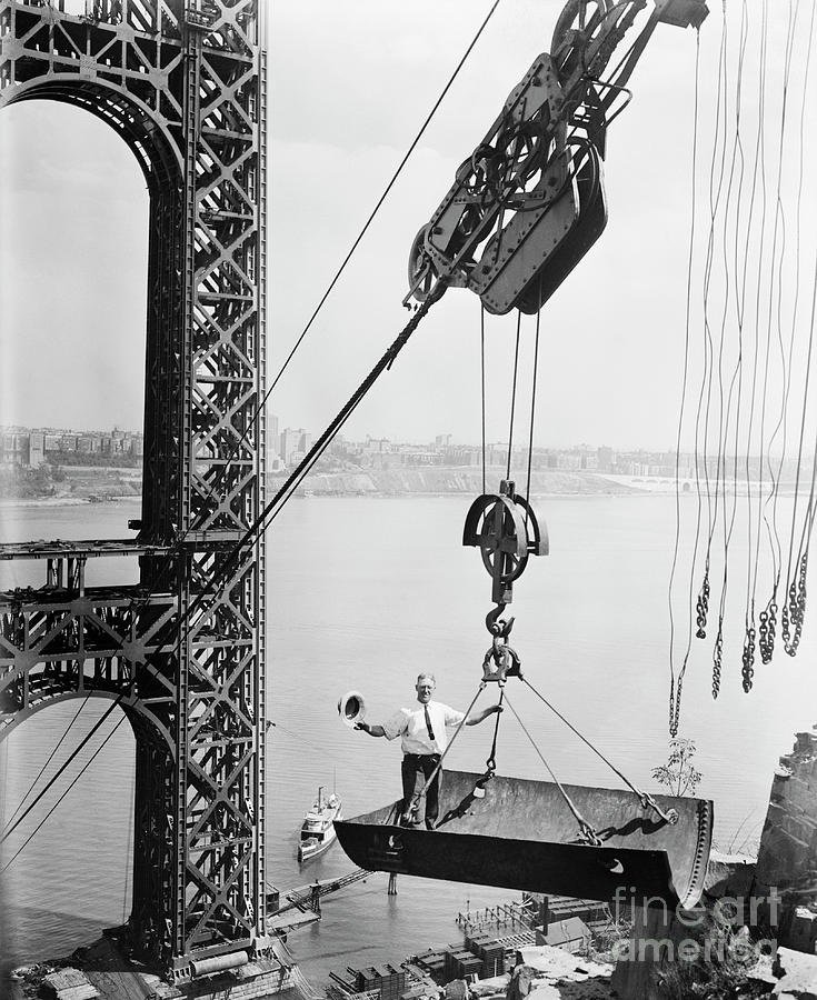 Svend Erickson Descending From A Bridge Photograph by Bettmann