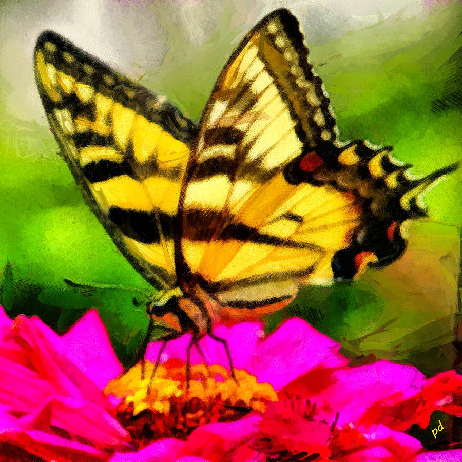 Swallowtail - Ann Butterfly #4 Painting by Doggy Lips