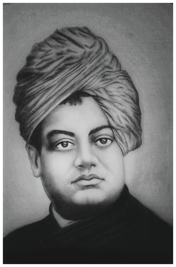 Swami Vivekananda pencil sketch | Learning and Creativity - Silhouette-saigonsouth.com.vn