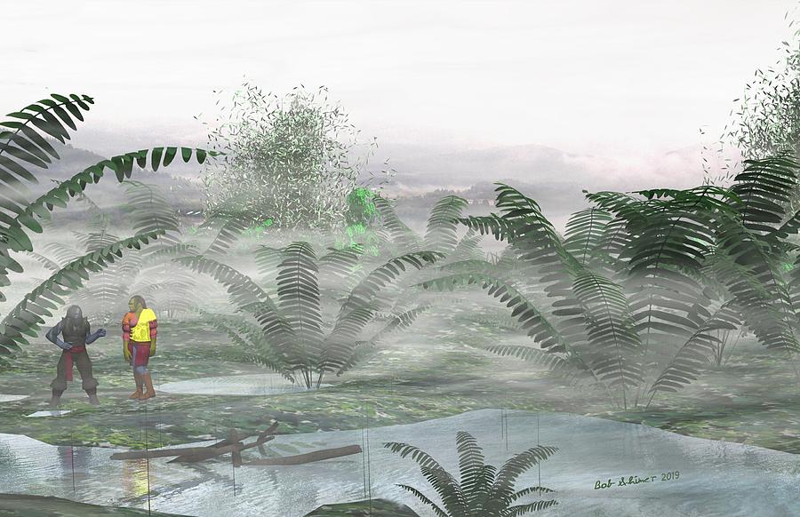 Scifi Digital Art - Swamp World by Bob Shimer Scifi Digital Art - Swamp World by Bob Shimer