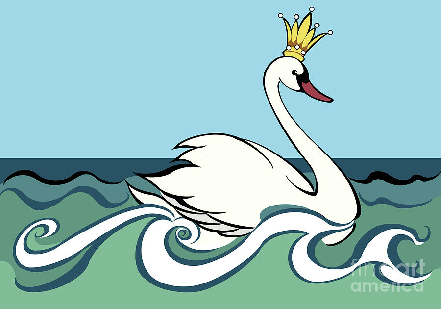 Animal Painting - Swan Princess, 2022 by Neale Osborne