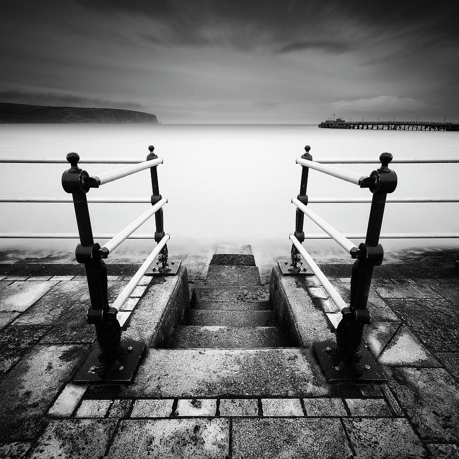 Black And White Photograph - Swanage Seafront by Rob Cherry