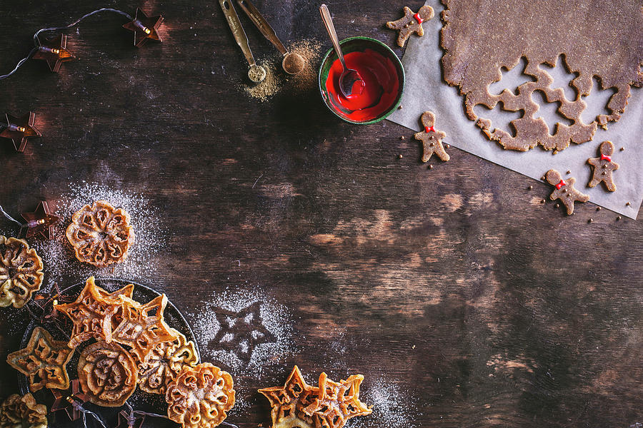 Swedish Rosette Waffles With Cinnamon Sugarswedish Photograph by Great Stock!