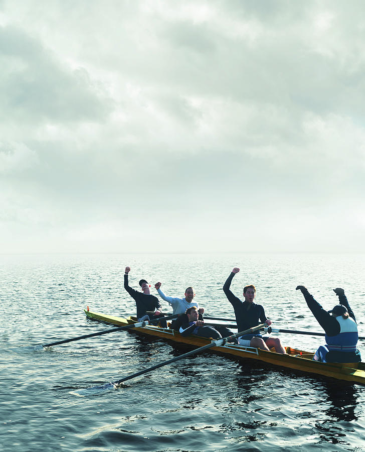 Sweep Rowing Crew, Arms Raised Photograph by Gandee Vasan
